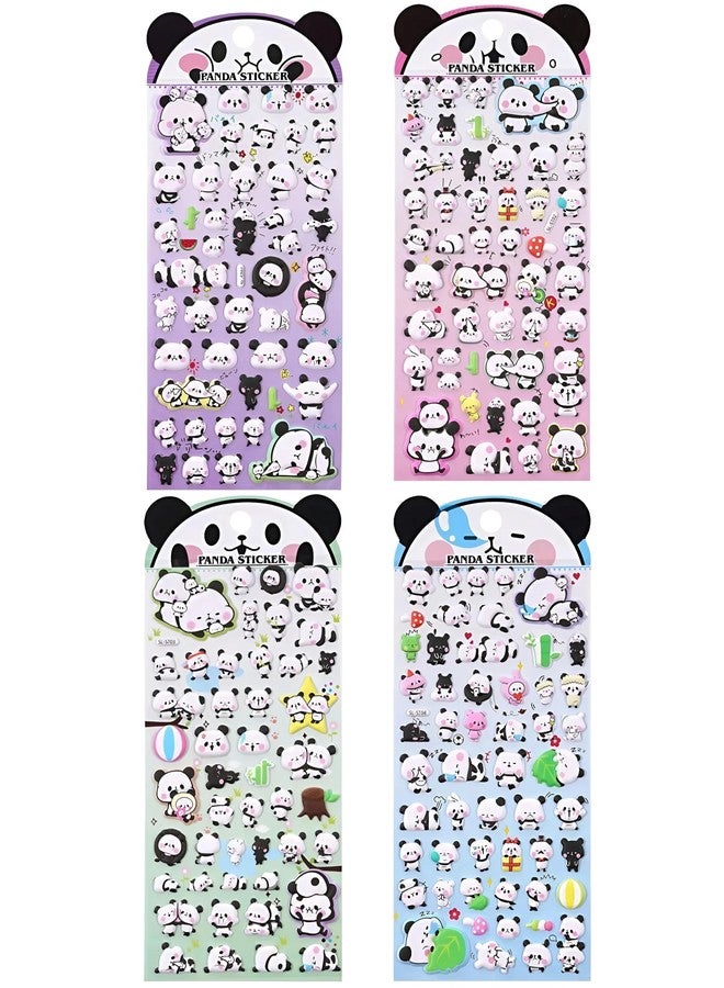 Touchcart Panda Stickers for Kids - 4 Sheet Set with 160+ Puffy 3D Foam Stickers, Multicolor Cute Animal Designs for Scrapbooking, Journaling, DIY Crafts, School & Gift Use - Image 5